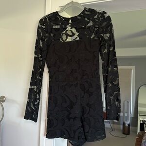Alexis lace black romper